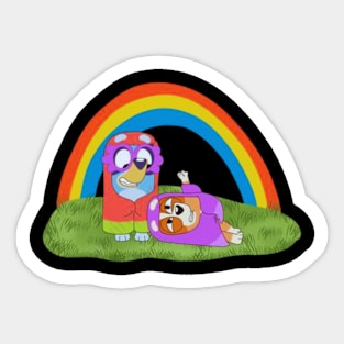 rainbow bluey Sticker